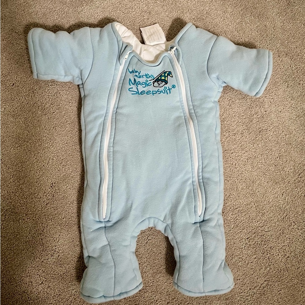 Light Blue Sleep Sacks with Soft Fabric and Zipper Closures